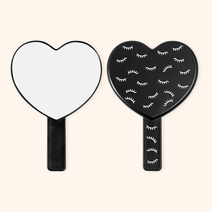 Espejo en forma de corazón para extensiones de pestañas