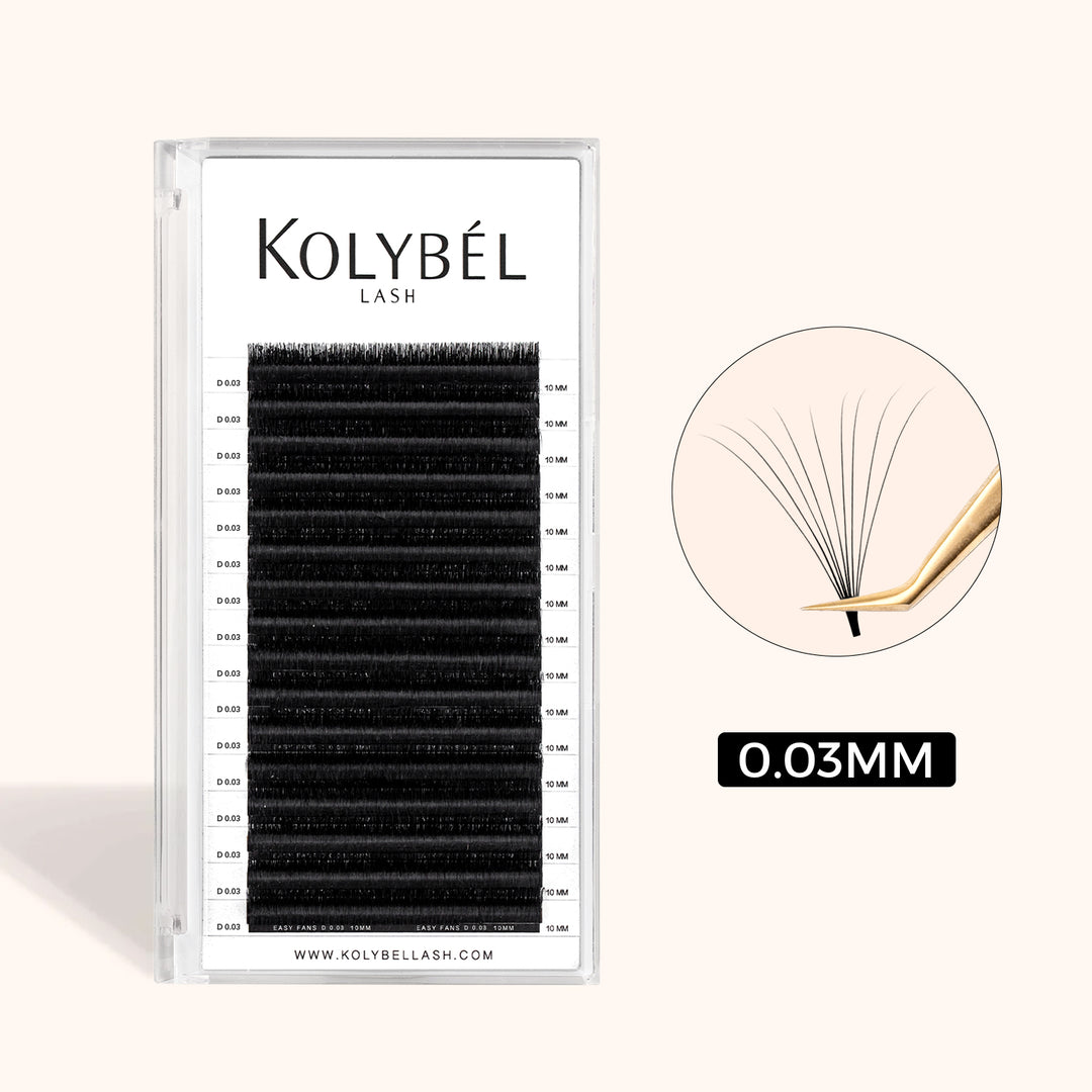 kolybel lash Easy Fan Mega Volume Lashes 0.03mm (16 Rows)