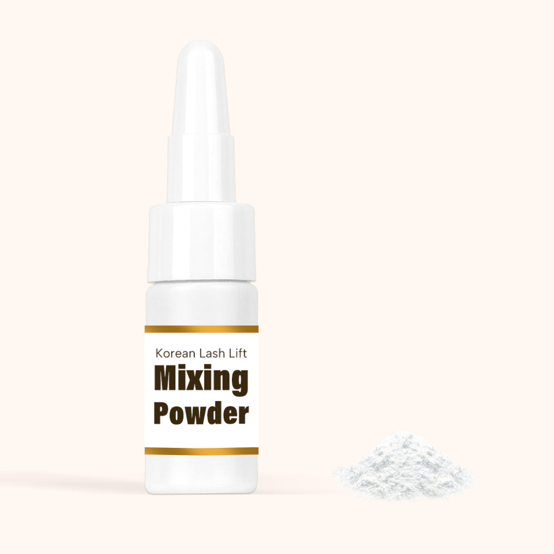 KOLYBEL Korean lash lift mixing powder to adjust perm solution strength. Controls processing intensity, reduces lash damage.