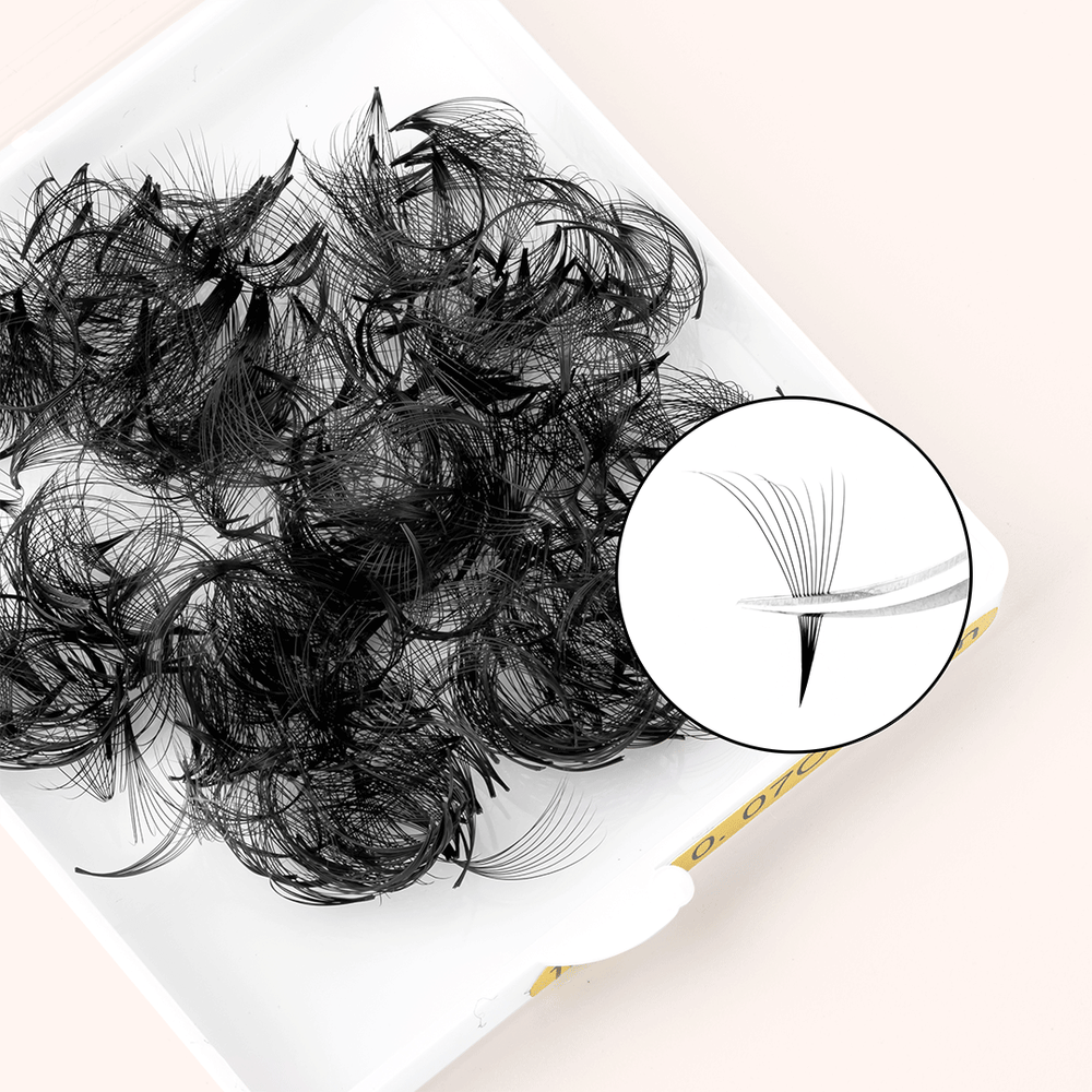 10D Handmade Pointy Base Premade Volume Loose Fans(500Fans)