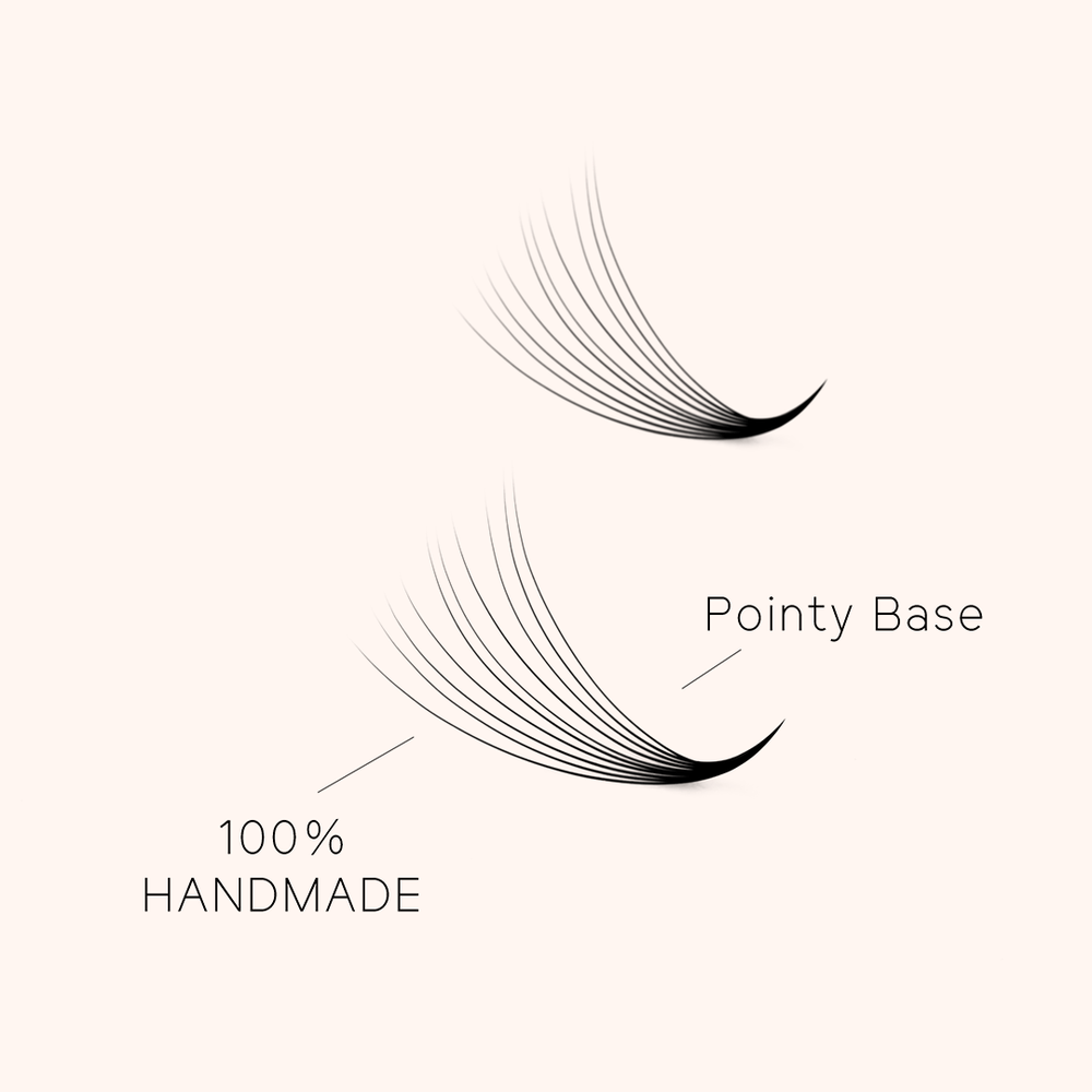 10D Handmade Pointy Base Premade Volume Loose Fans(500Fans)