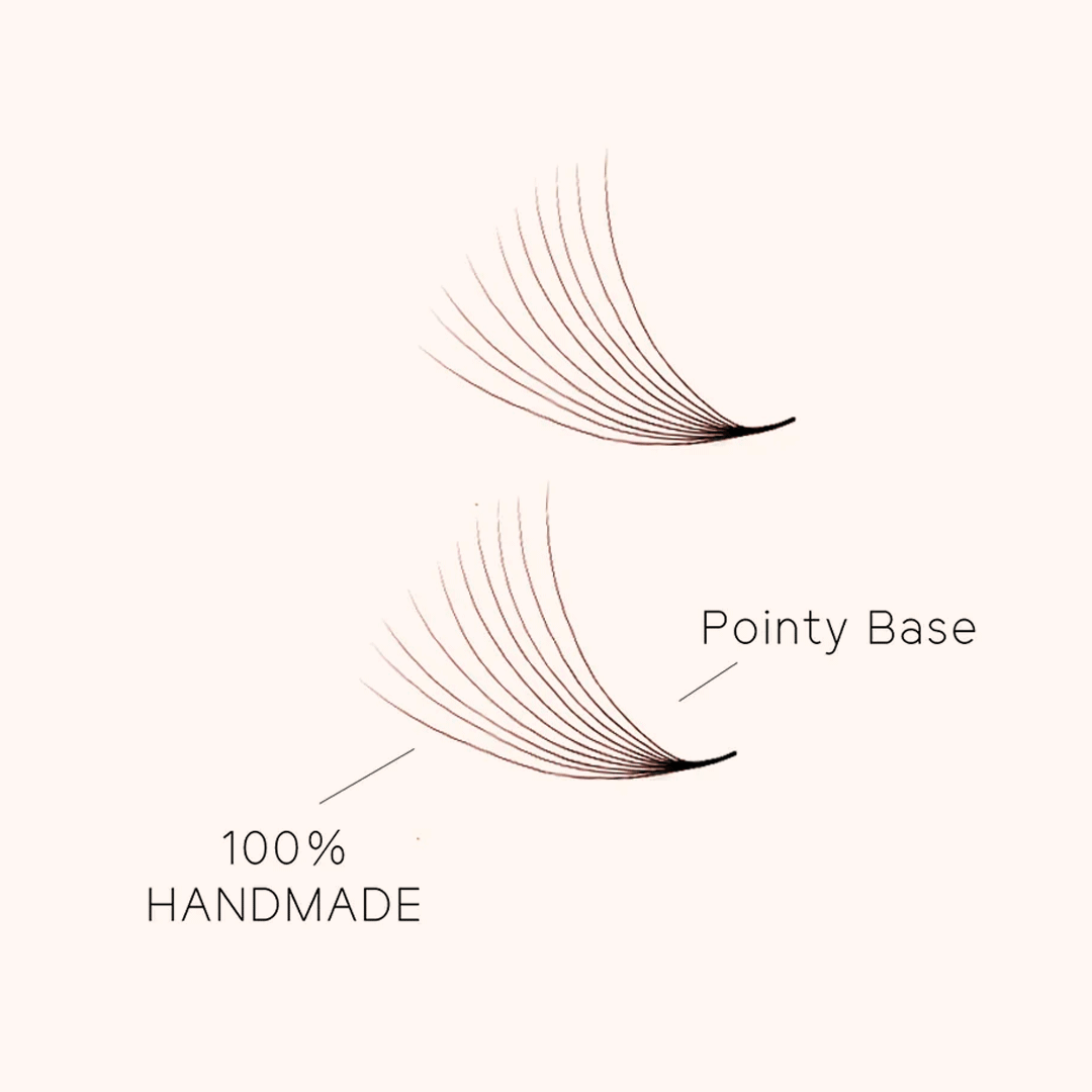 10D Colored Dark Brown Premade Volume Loose Fans(500 Fans)