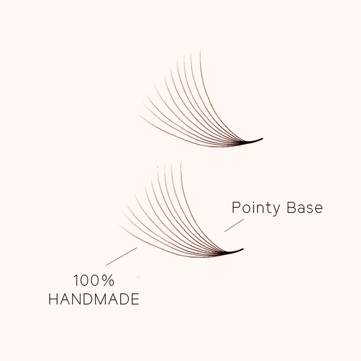 10D Colored Dark Brown Premade Volume Loose Fans(500 Fans)