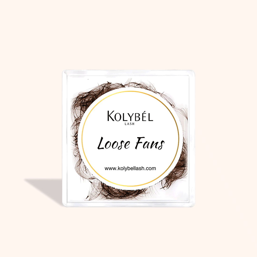 10D Colored Dark Brown Premade Volume Loose Fans(500 Fans)