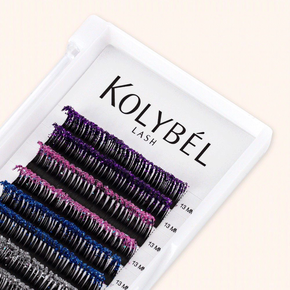 0.07MM Wispy Glitter Eyelash Extensions