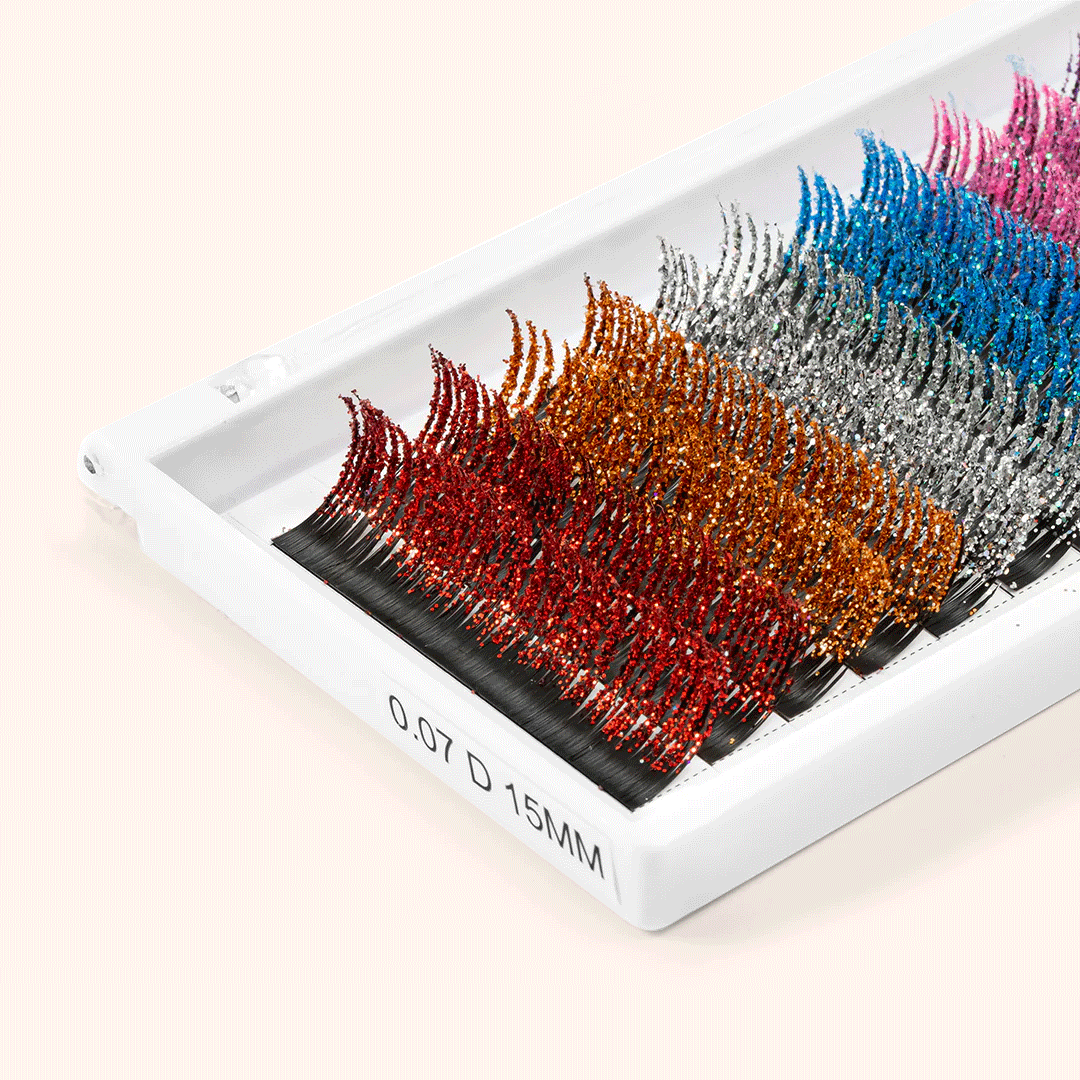 0.07MM Wispy Glitter Eyelash Extensions