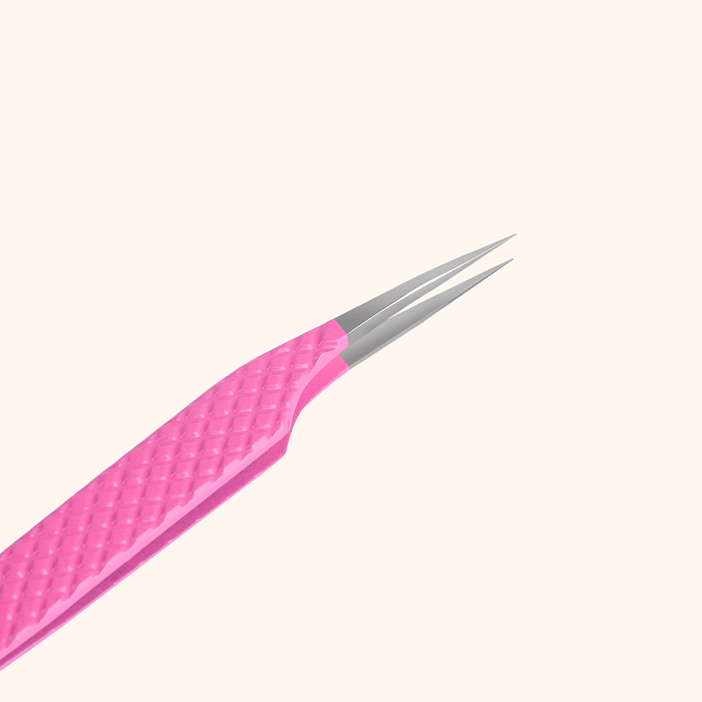 KP-13 Heart-shaped Pink Tweezers For Eyelash Extension
