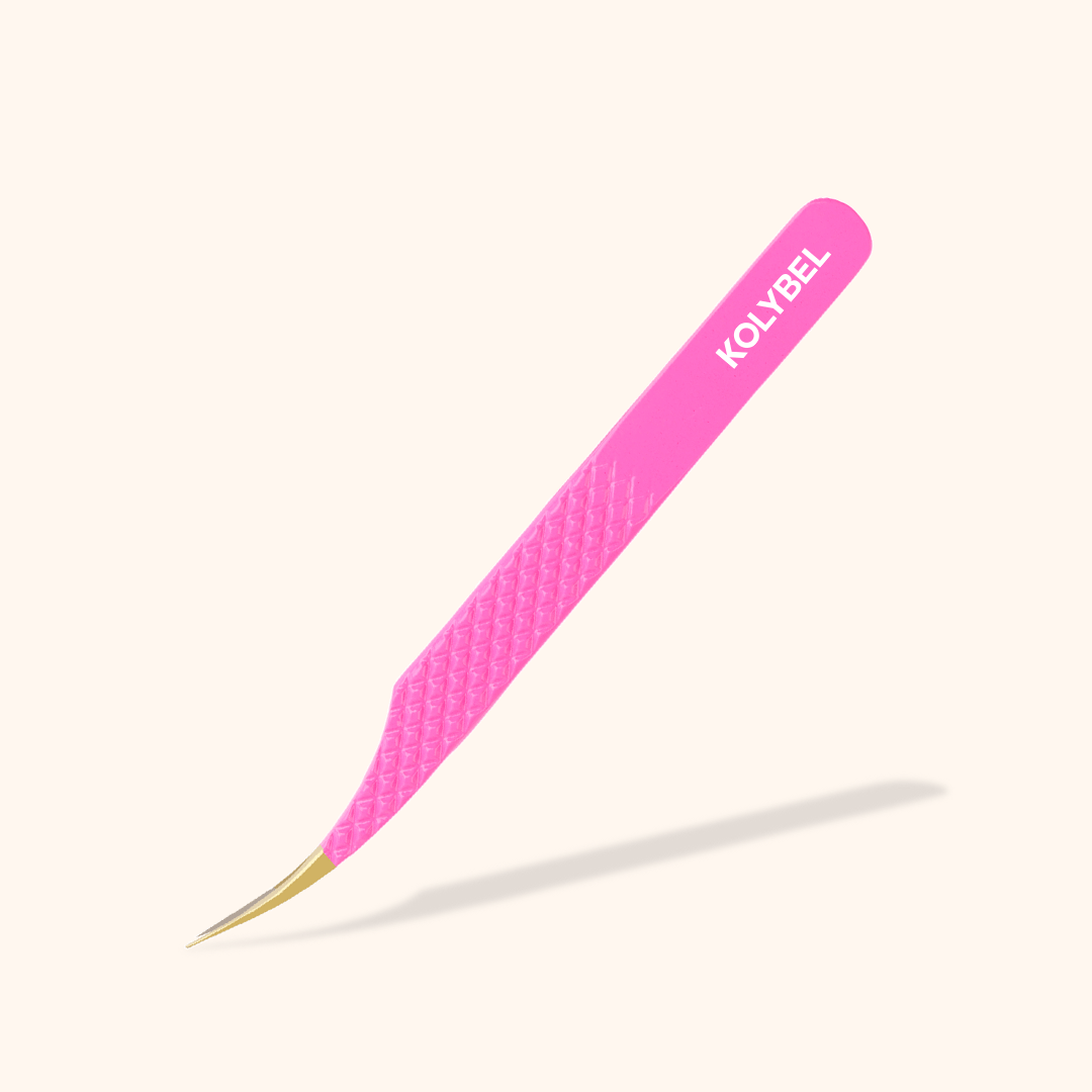 KC-06 Pink Tweezers For Eyelash Extension