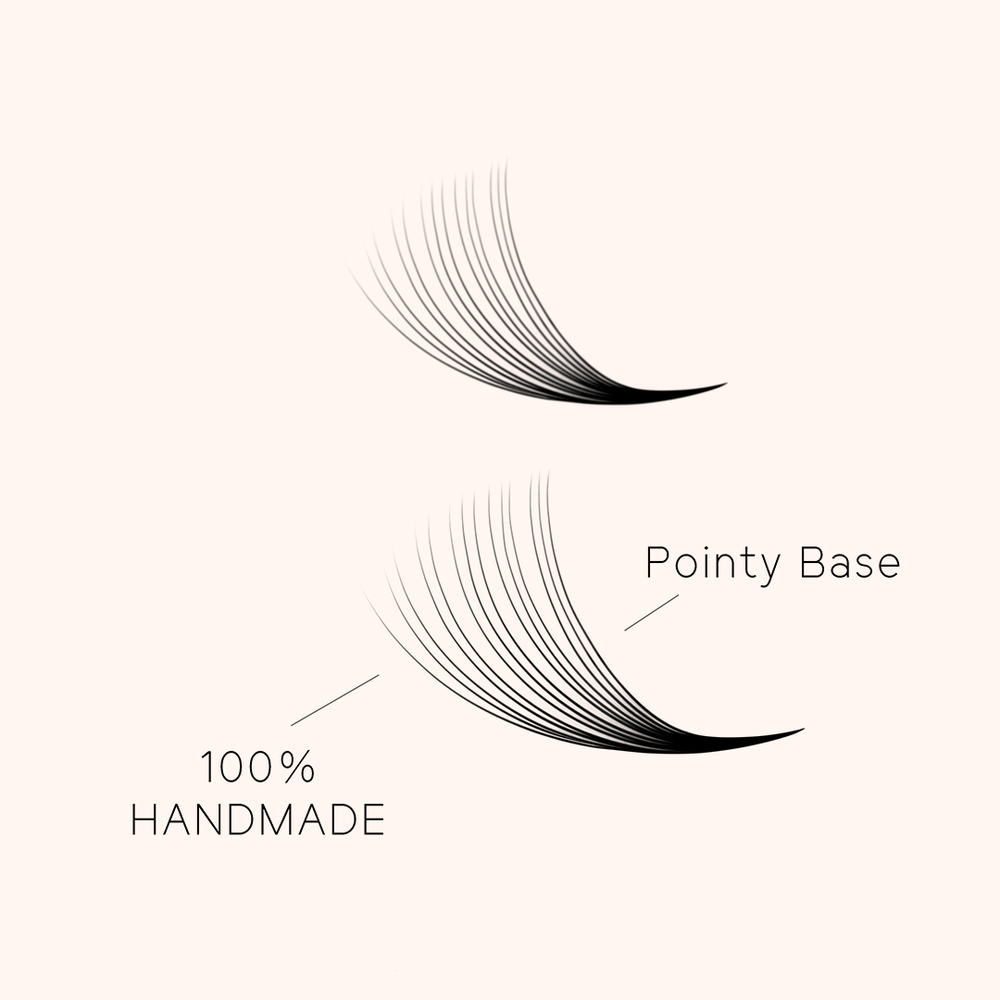 14D Handmade Pointy Base Premade Volume Loose Fans(500Fans)