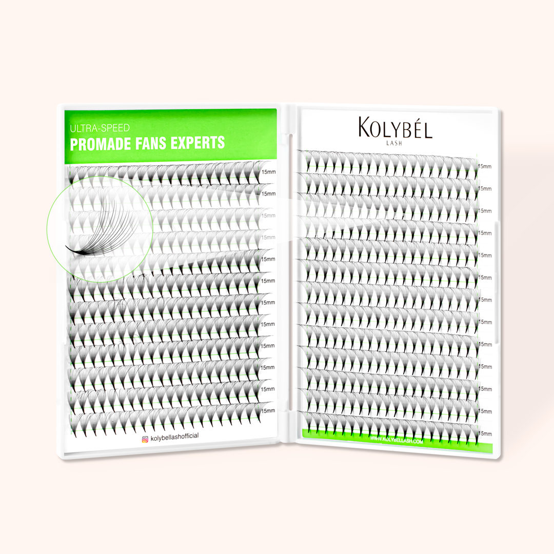 KOLYBEL 14D Promade Pointy Base Volume Lash Fans(500 Fans)