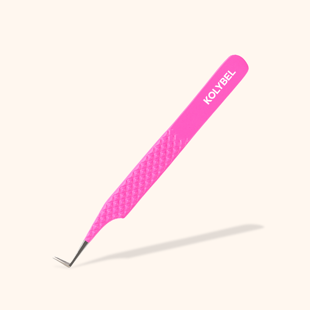 KP-04 Pink Tweezers For Eyelash Extension