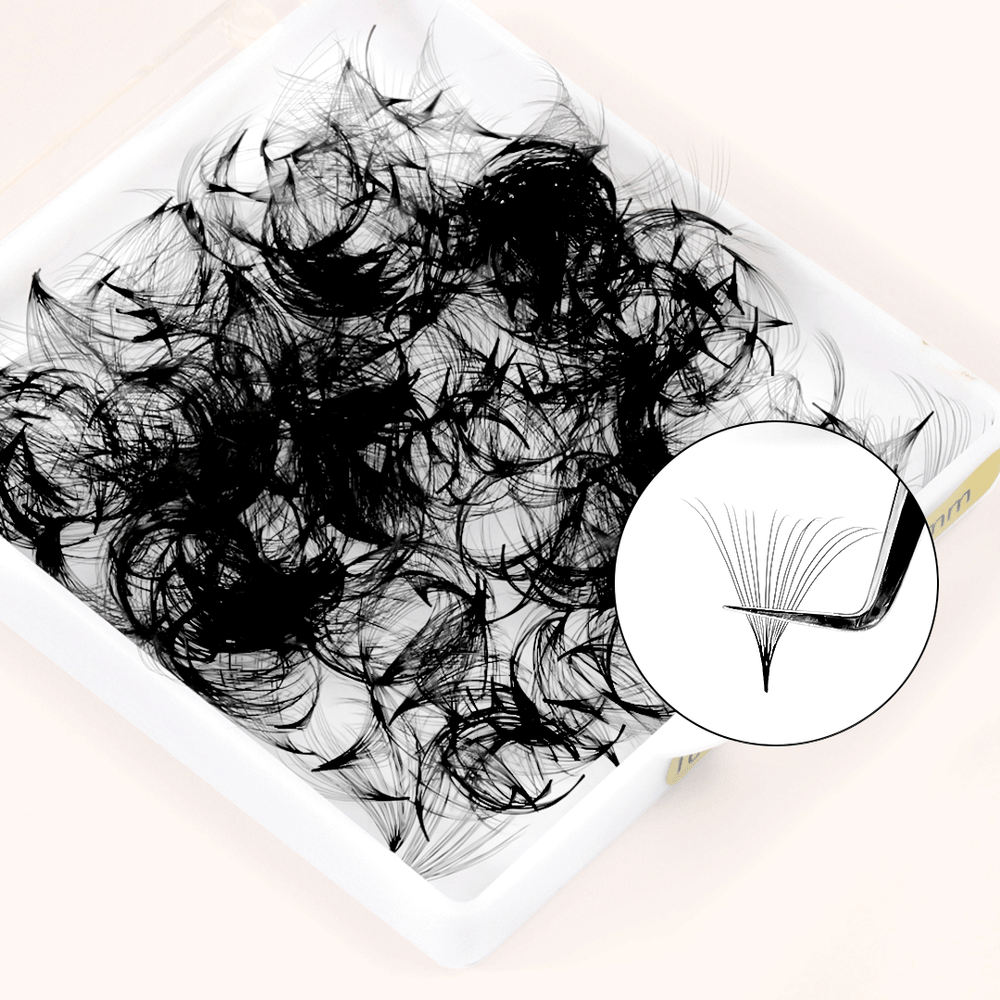 16D Handmade Pointy Base Premade Volume Loose Fans(500Fans)
