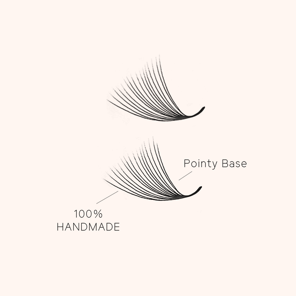 16D Handmade Pointy Base Premade Volume Loose Fans(500Fans)