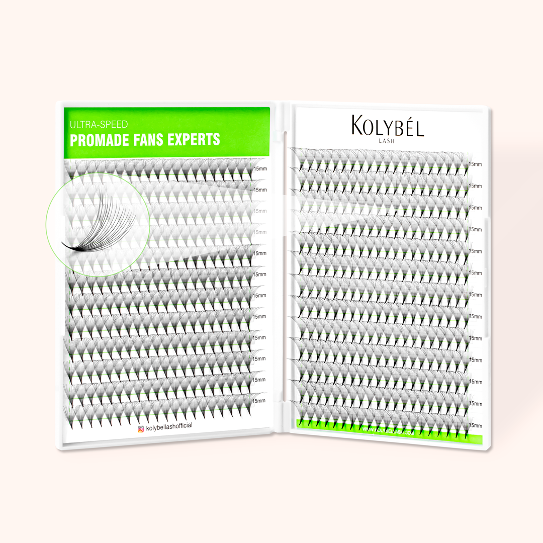 KOLYBEL 16D Promade Pointy Base Volume Lash Fans(500 Fans)