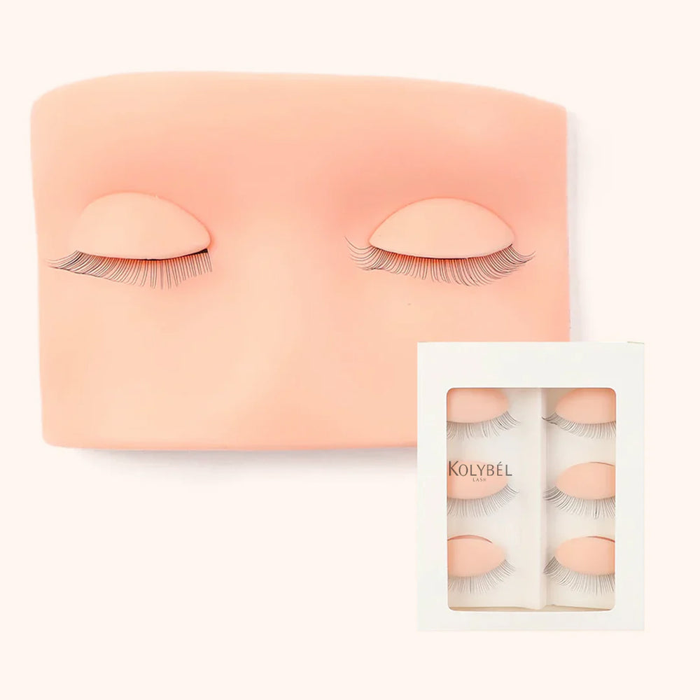 Mannequin head with practice silicone eyes-kolybel