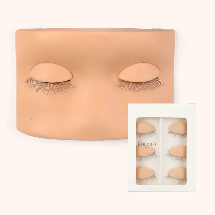 Mannequin head with practice silicone eyes-kolybel