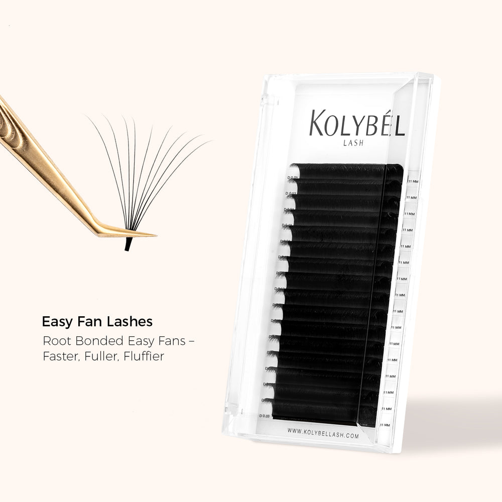 KOLYBEL LASH Easy Fan Mega Volume Lashes 0.03mm (16 Rows)