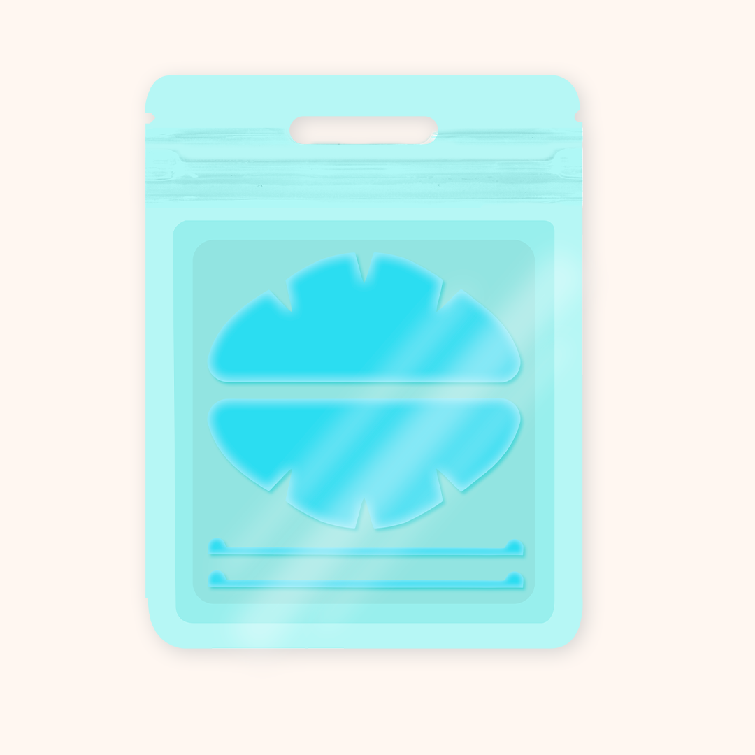 Reusable dual-use silicone lash shields with fixing strips. UV protection for lash curing + lash isolation for perm services, soft ergonomic fit for professional salon use.