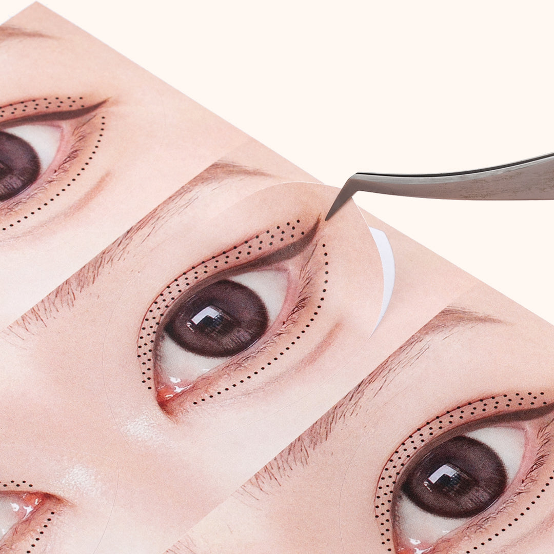 KOLYBEL Eyelash Extension Practice Stickers - 20 Pairs Realistic Training Eyes for Lash Artists