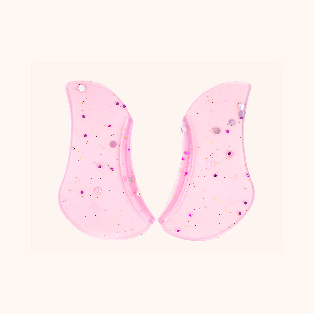 Soft reusable silicone lower lash lift pads. Hypoallergenic no-adhesive anatomical shields, flexible underlash pads for professional lash perm services.