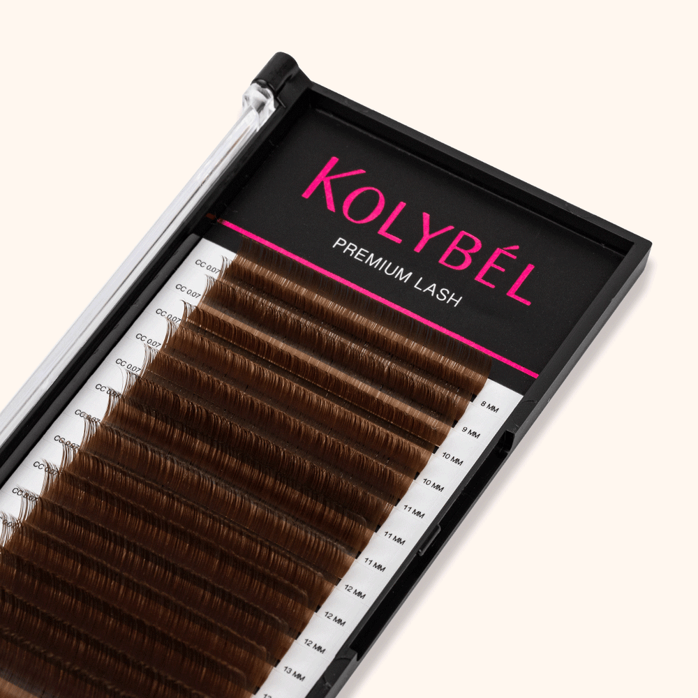 Brown Premium Lashes Colored Volume Eyelash Extensions