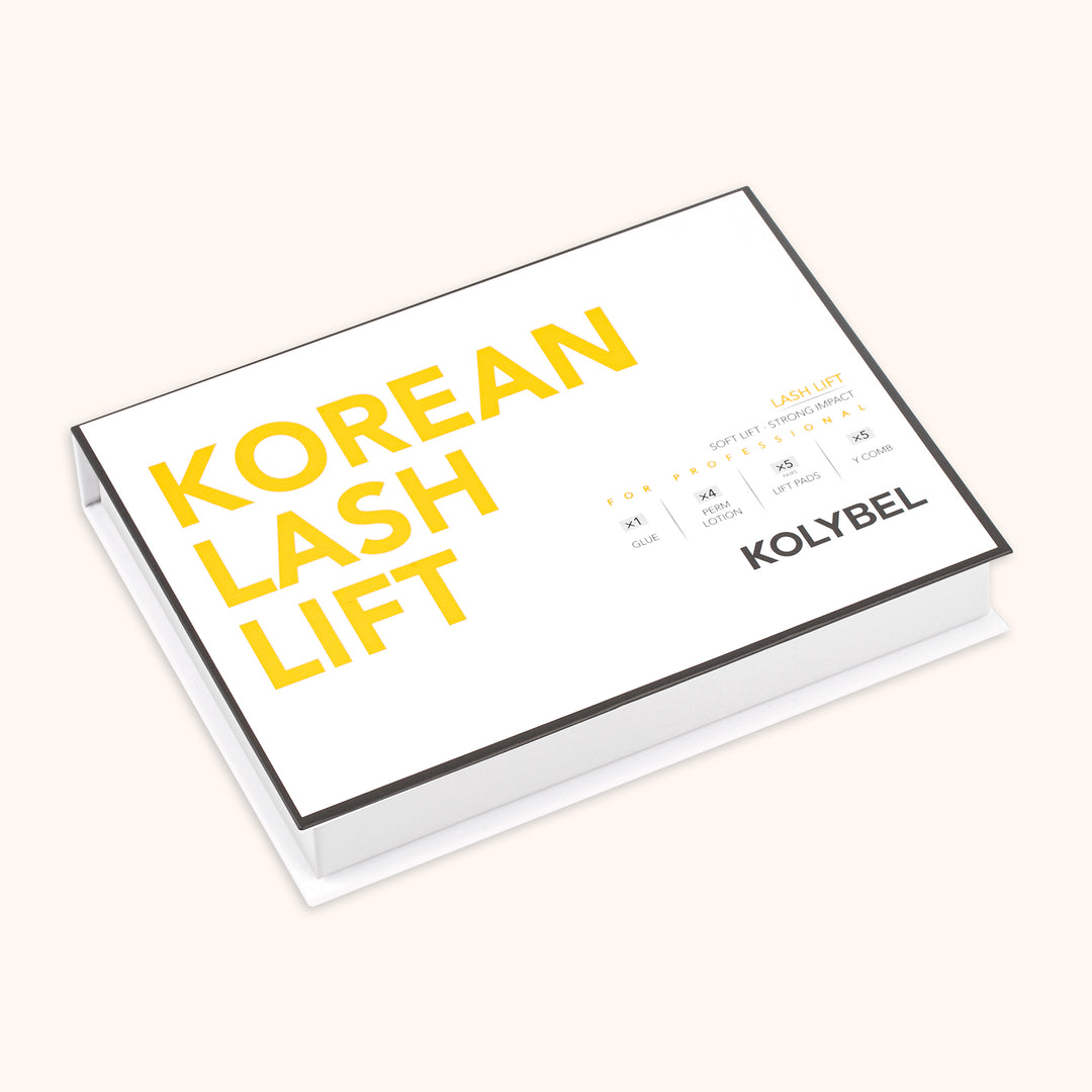 KOLYBEL Korean Lash Lift Kit - Professional 5-Step Perm Set with Glue, Perm Lotion, Lifting Pads & Y-Combs