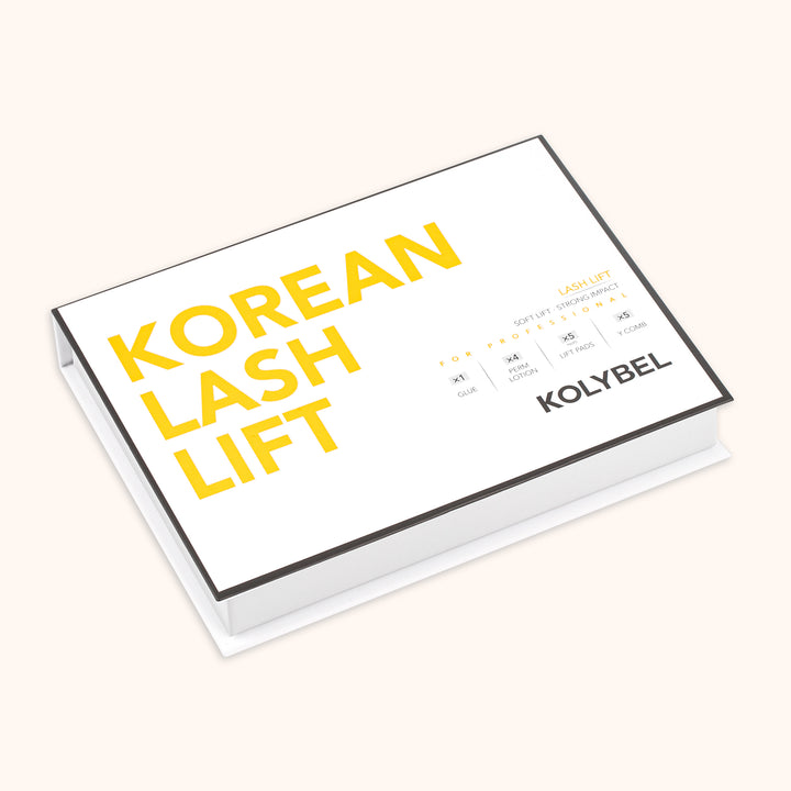 KOLYBEL Korean Lash Lift Kit - Professional 5-Step Perm Set with Glue, Perm Lotion, Lifting Pads & Y-Combs