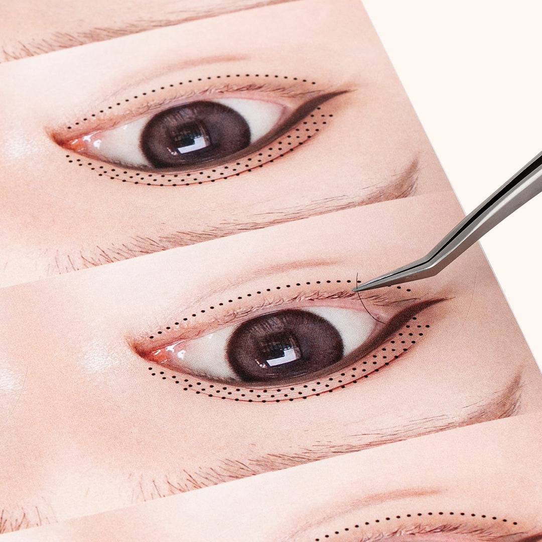 KOLYBEL Eyelash Extension Practice Stickers - 20 Pairs Realistic Training Eyes for Lash Artists