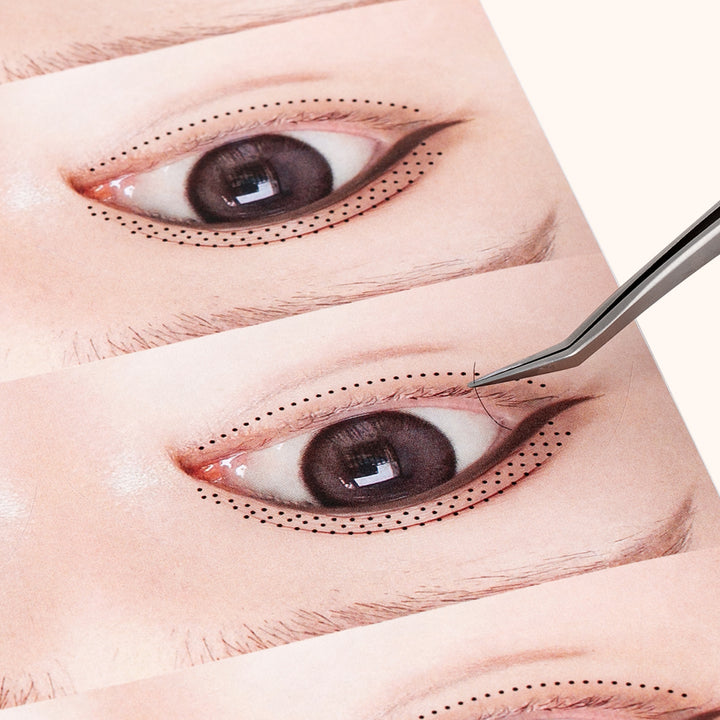 KOLYBEL Eyelash Extension Practice Stickers - 20 Pairs Realistic Training Eyes for Lash Artists