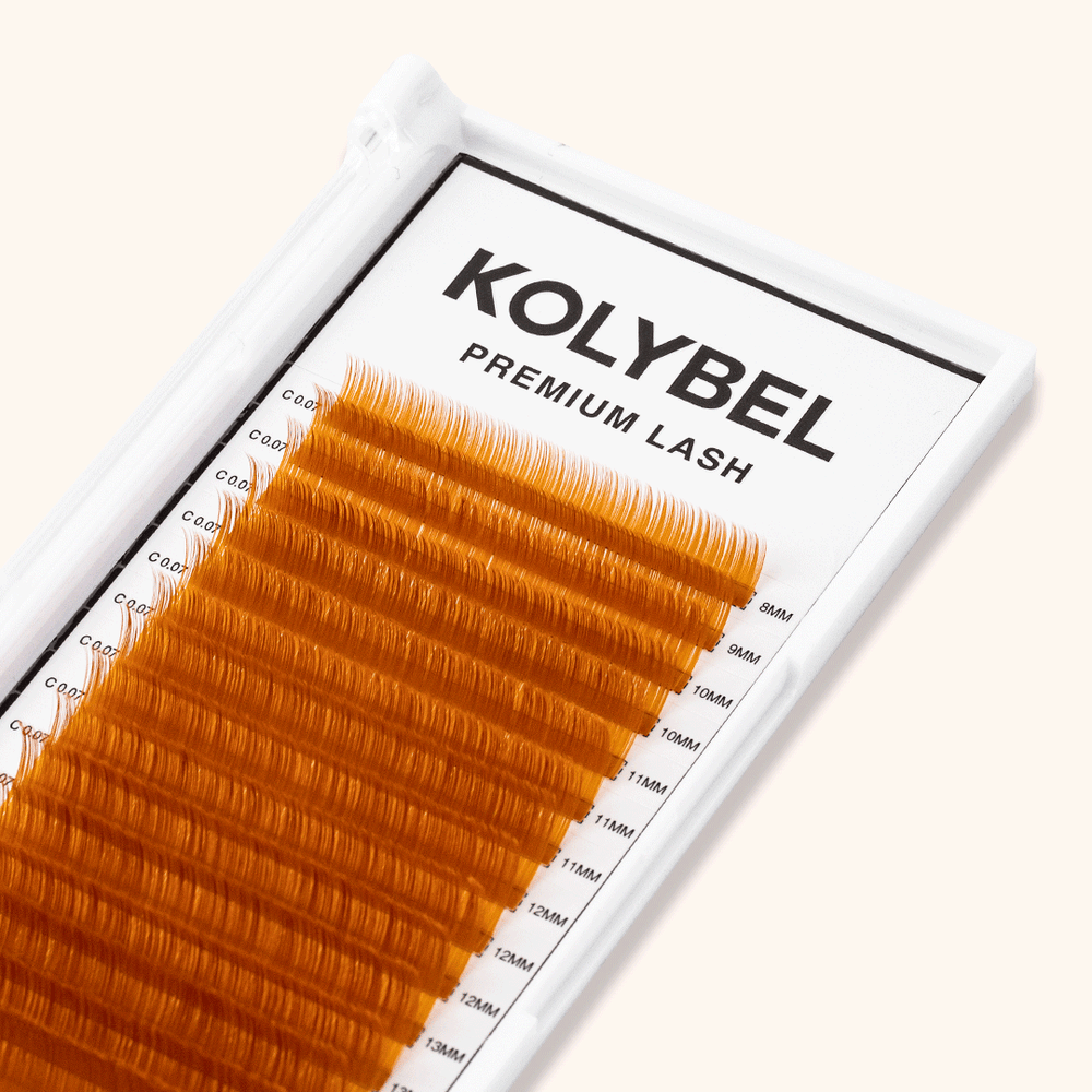 0.07MM Light Brown Premium Lashes Colored Volume Eyelash Extensions