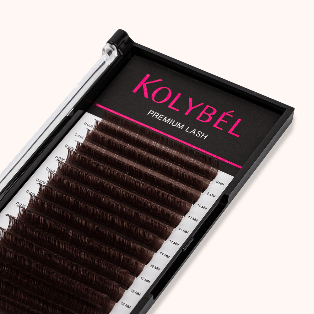 Brown Premium Lashes Colored Volume Eyelash Extensions