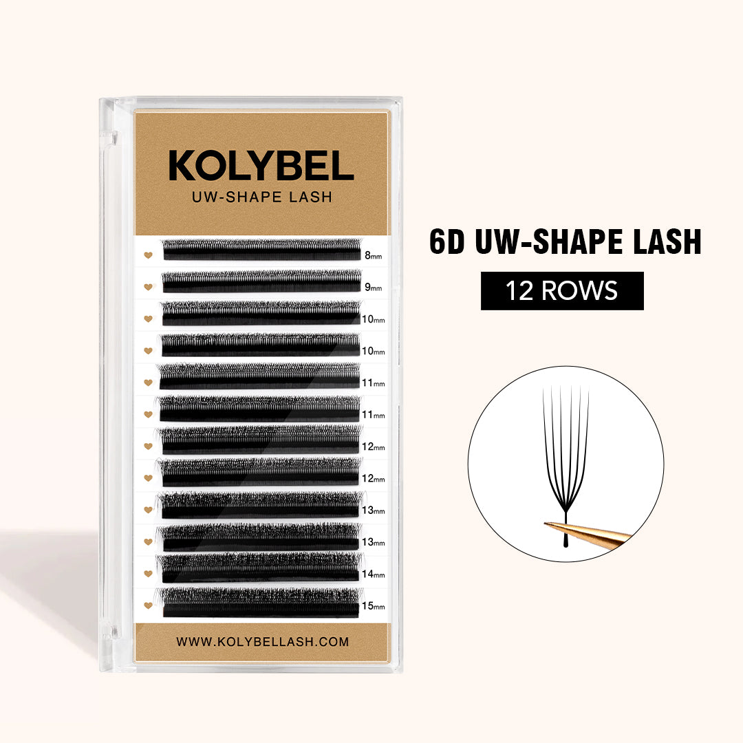 Kolybel 6D UW-Shape lash U-Shape W / U-W 6D Lashes