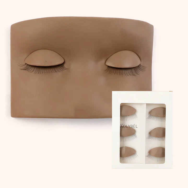 Mannequin head with practice silicone eyes-kolybel