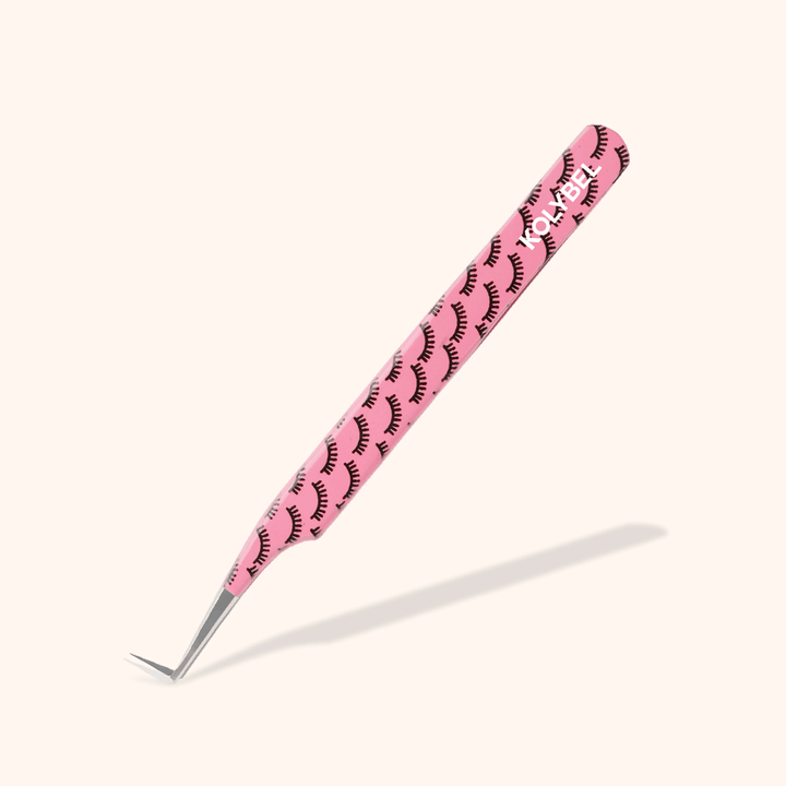 KR-05 Printed Black Lashes Tweezers For Eyelash Extension