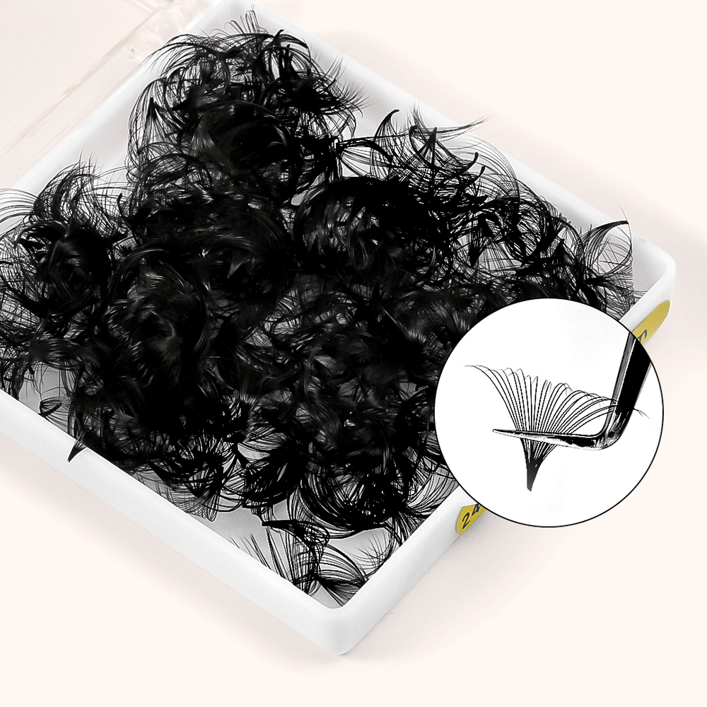 24D Handmade Pointy Base Premade Volume Loose Fans(500Fans)