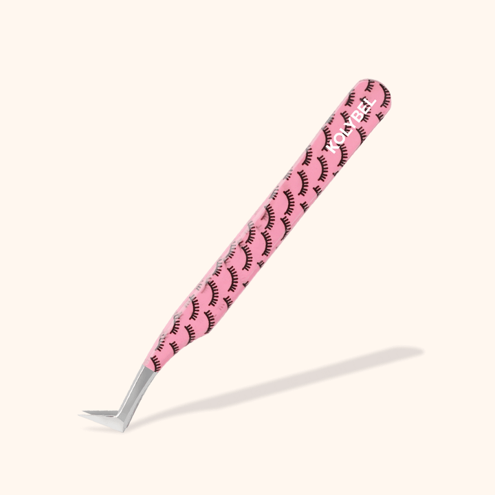 KR-04 Printed Black Lashes Tweezers For Eyelash Extension