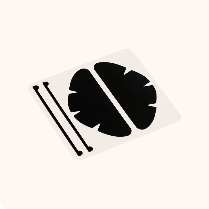 Reusable dual-use silicone lash shields with fixing strips. UV protection for lash curing + lash isolation for perm services, soft ergonomic fit for professional salon use.