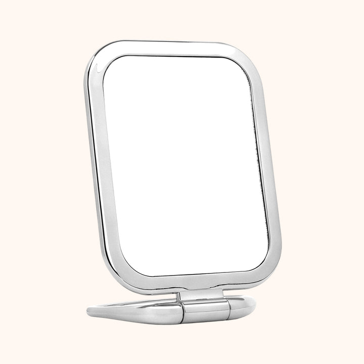 KOLYBEL Foldable Cosmetic Mirror, Oval &amp; Square Dual‑Use Tabletop Hanging Makeup Mirror for Lash Artists