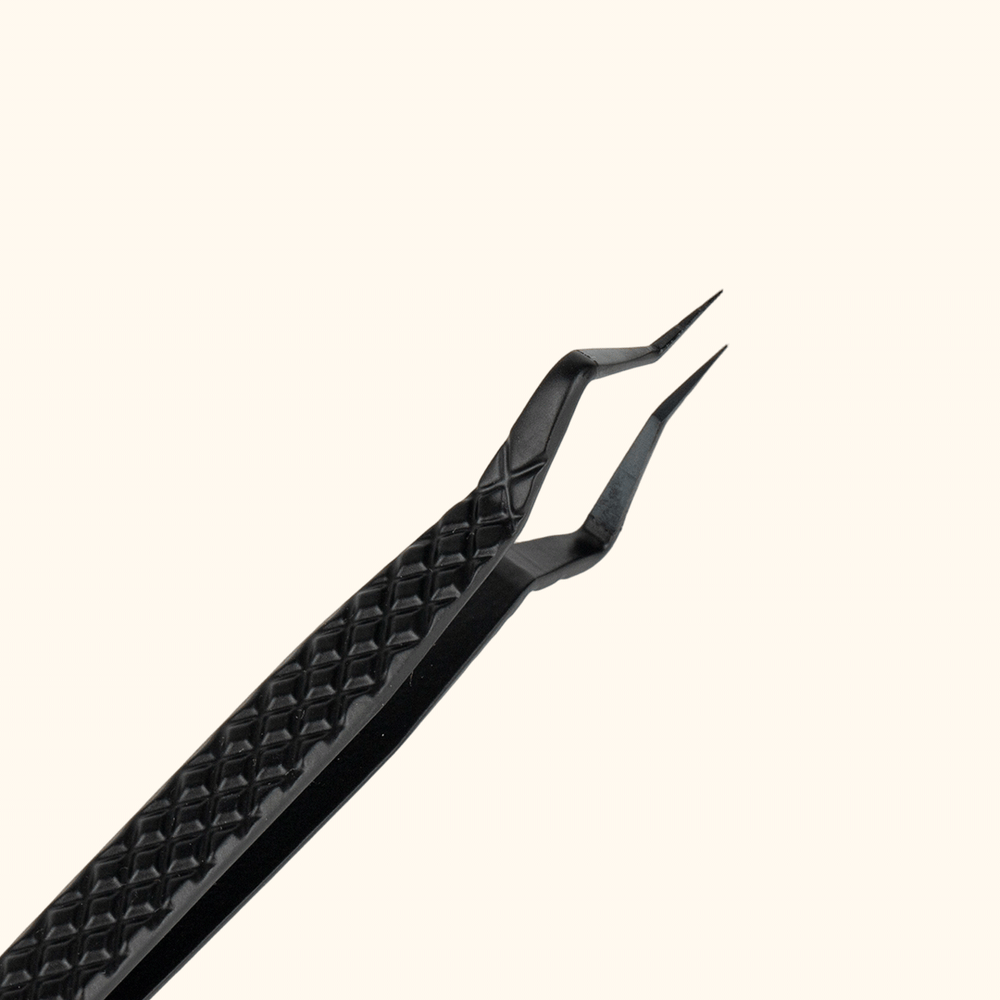 TW-18 Professional Black Tweezers For Eyelash Extension