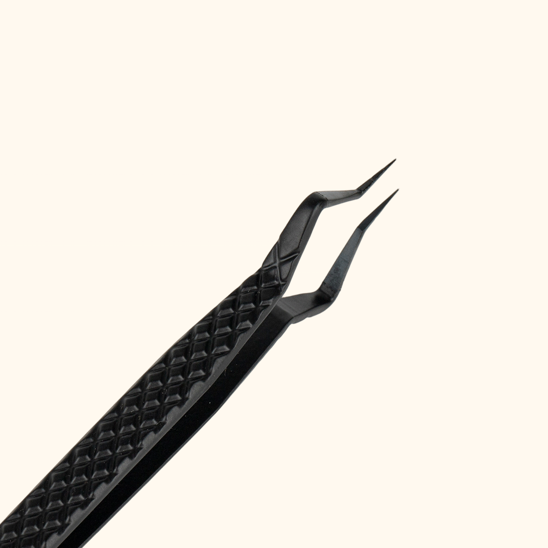 TW-18 Professional Black Tweezers For Eyelash Extension