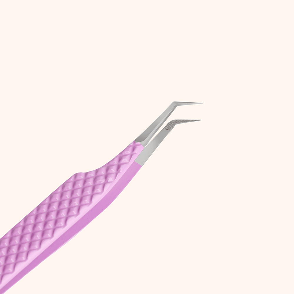 KV-03 Violet Fiber Tweezers For Eyelash Extension