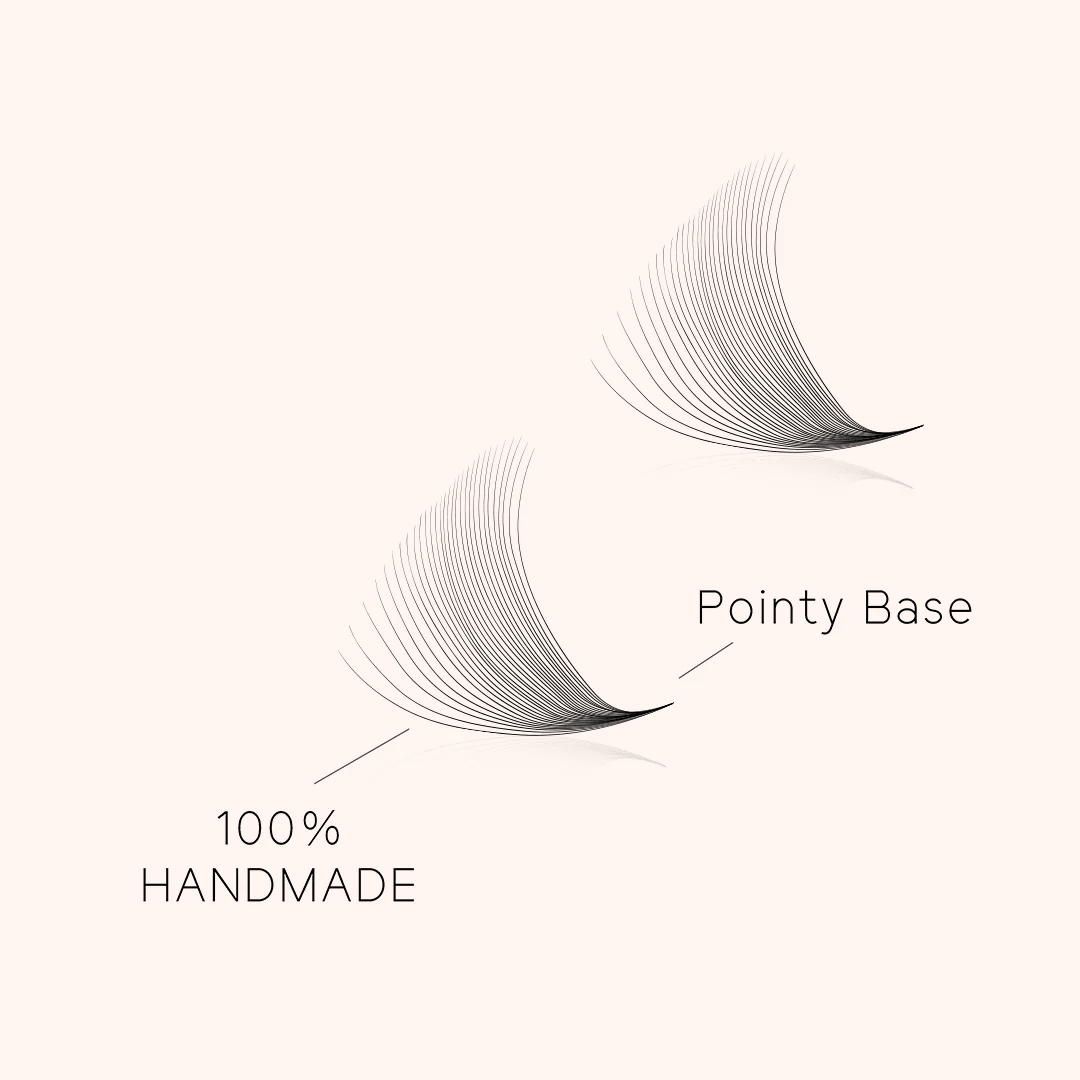 30D Handmade Pointy Base Premade Volume Loose Fans(500Fans)