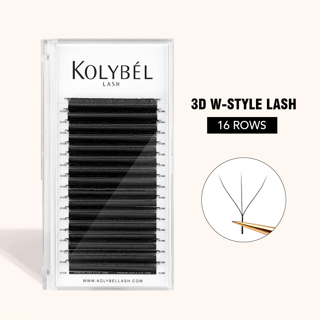 W Style 3D Premade Volume Fan Lashes (16 Rows) 