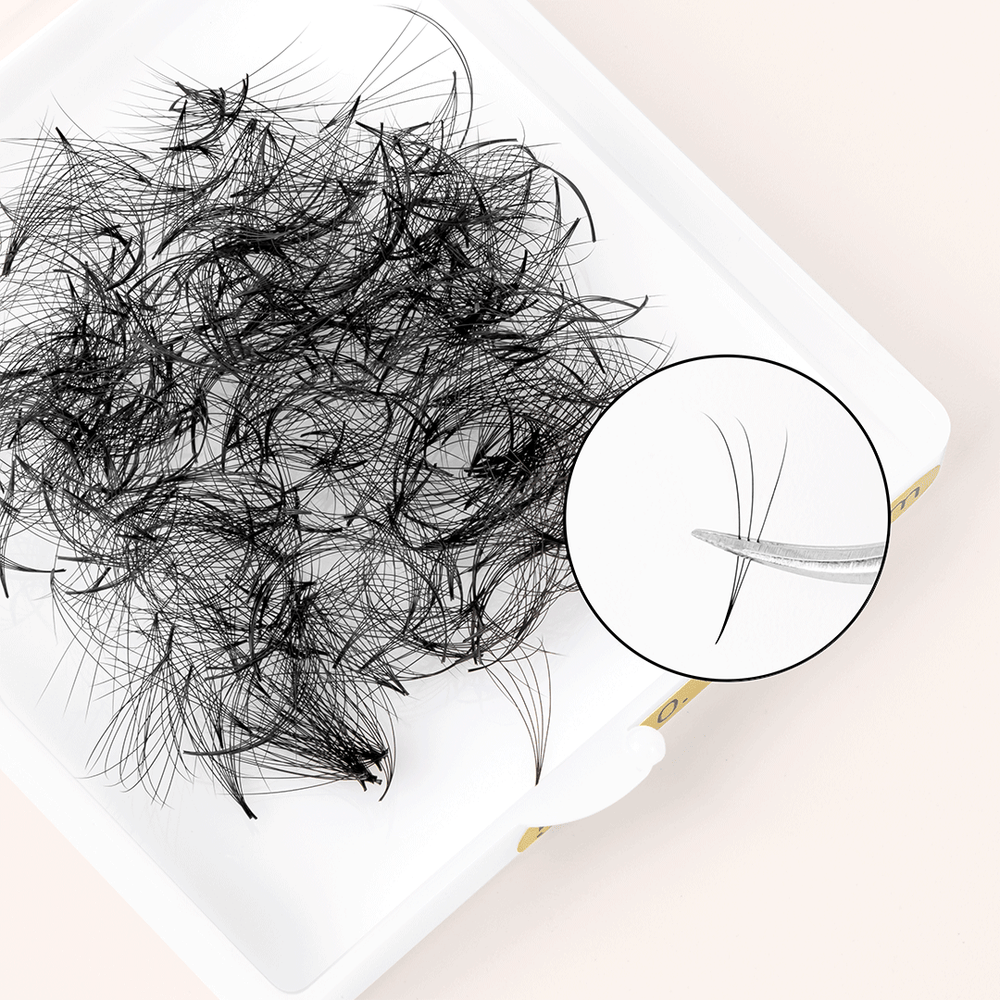 3D Handmade Pointy Base Premade Volume Loose Fans(500Fans)