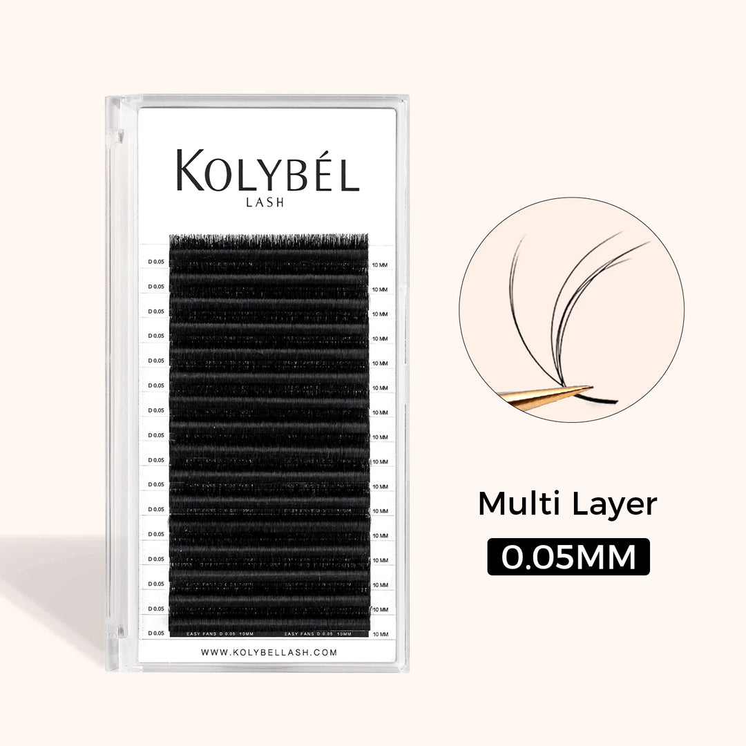 KOLYBEL LASH 0.05MM 3D Easy Fan Mega Volume Eyelash Extensions