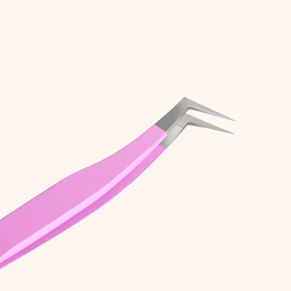 KV-02 Violet Fiber Tweezers For Eyelash Extension