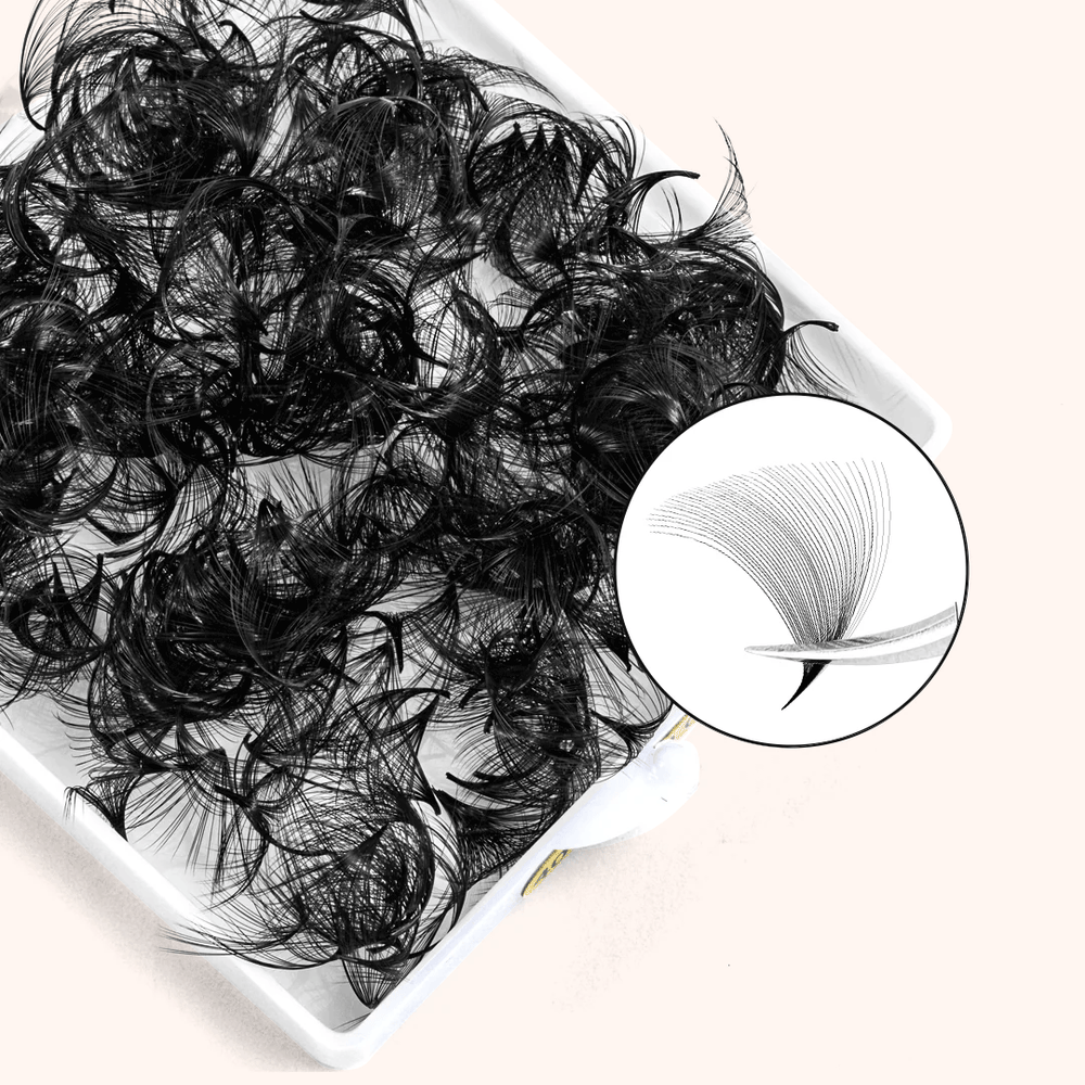 40D Handmade Pointy Base Premade Volume Loose Fans(500Fans)