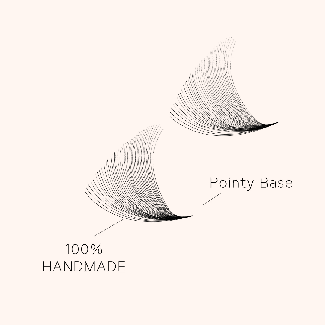 40D Handmade Pointy Base Premade Volume Loose Fans(500Fans)