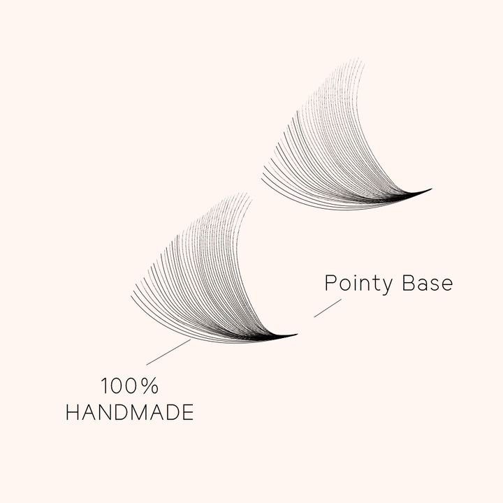 40D Handmade Pointy Base Premade Volume Loose Fans(500Fans)