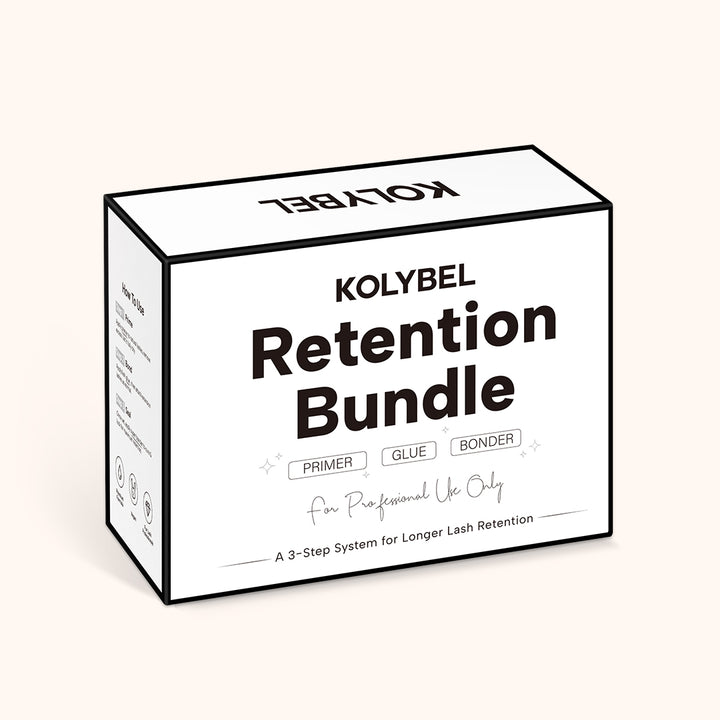 KOLYBEL Professional lash adhesive system with lash primer, 0.5-1s CARO glue and super bonder. Maximizes lash retention, reduces irritation, designed for lash artist.